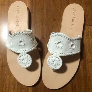 Jack Rogers Boating Sandals White Size 9